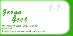 gergo geel business card